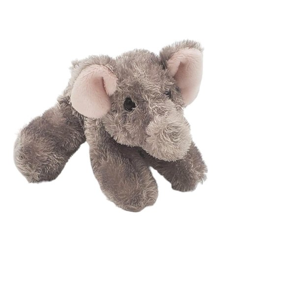 Aurora Small  Gray Elephant Calf Plush Stuffed Zoo‎ Gray Animal Safari  Fuzzy 6" - Picture 2 of 6